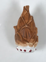 Japanese Clay Bell Dorei Bamboo Shoot Vtg Tsuchi-Suzu Takenoko Root Brown DR622