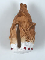 Japanese Clay Bell Dorei Bamboo Shoot Vtg Tsuchi-Suzu Takenoko Root Brown DR622