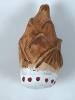 Japanese Clay Bell Dorei Bamboo Shoot Vtg Tsuchi-Suzu Takenoko Root Brown DR622