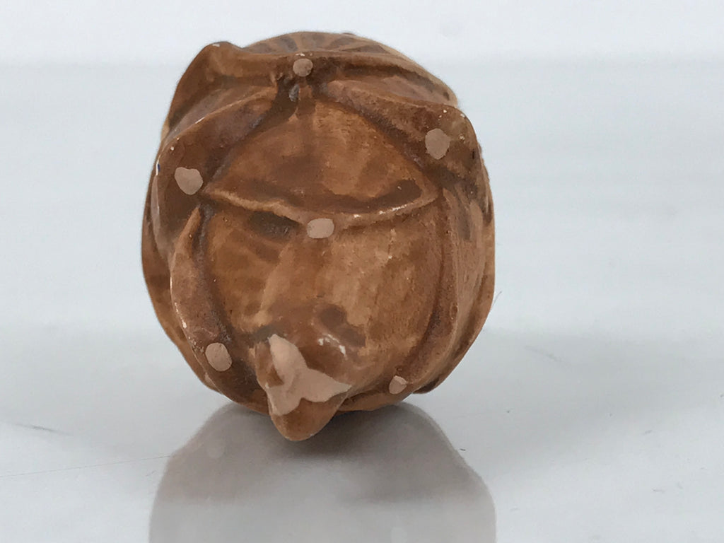 Japanese Clay Bell Dorei Bamboo Shoot Vtg Tsuchi-Suzu Takenoko Root Brown DR622