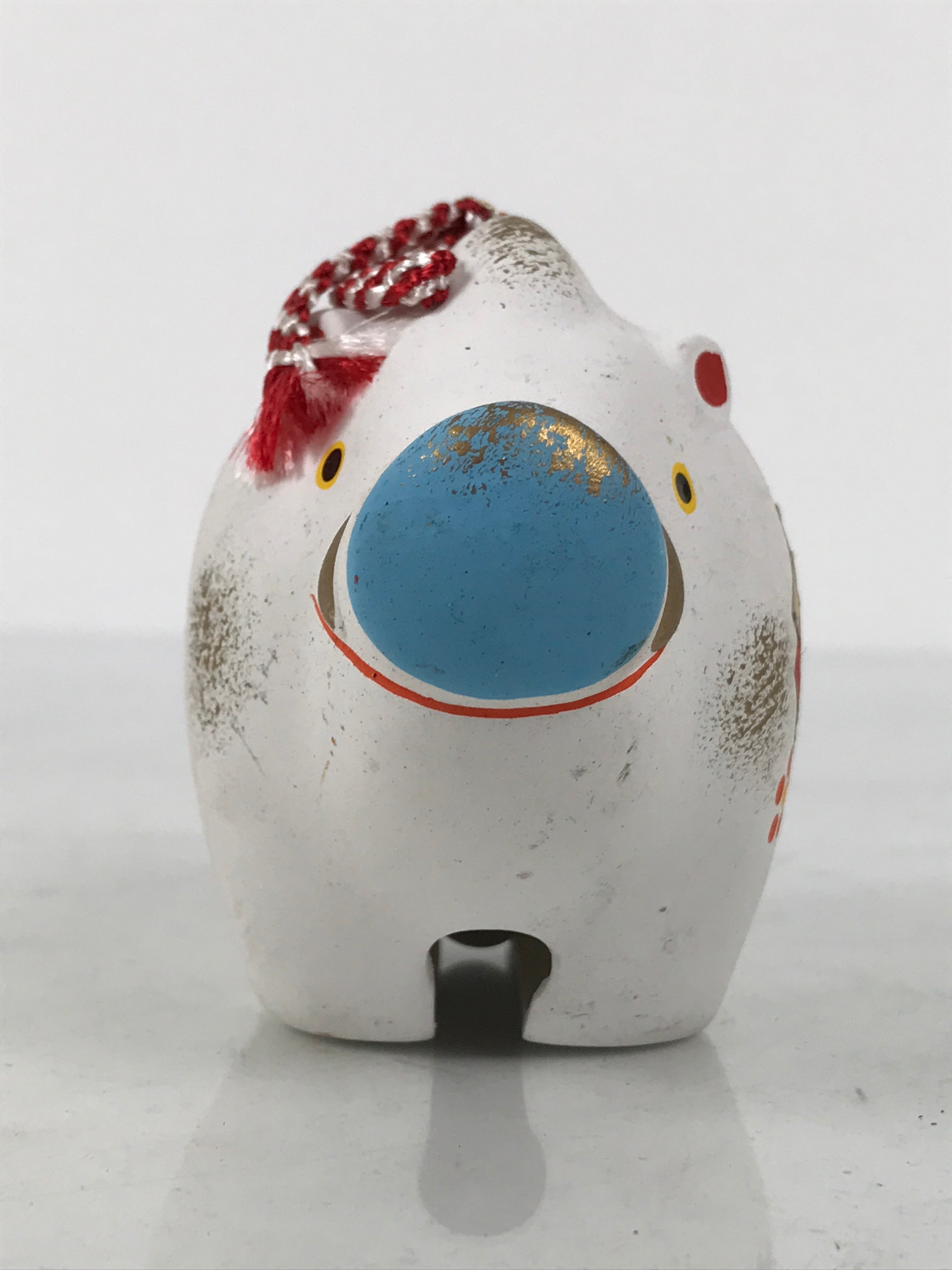 Japanese Clay Bell Dorei Boar Vtg Tsuchi-Suzu Zodiac Animal Inoshishi DR664