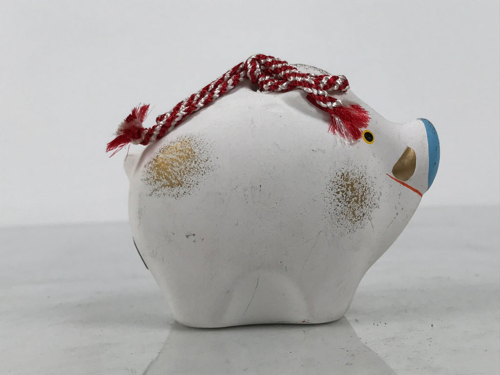 Japanese Clay Bell Dorei Boar Vtg Tsuchi-Suzu Zodiac Animal Inoshishi DR664