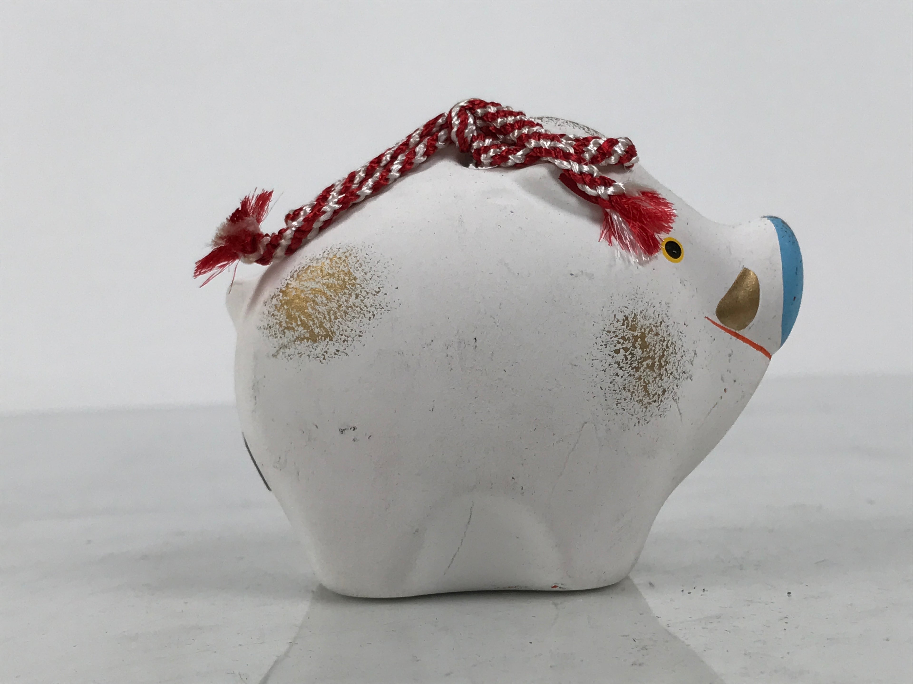Japanese Clay Bell Dorei Boar Vtg Tsuchi-Suzu Zodiac Animal Inoshishi DR664