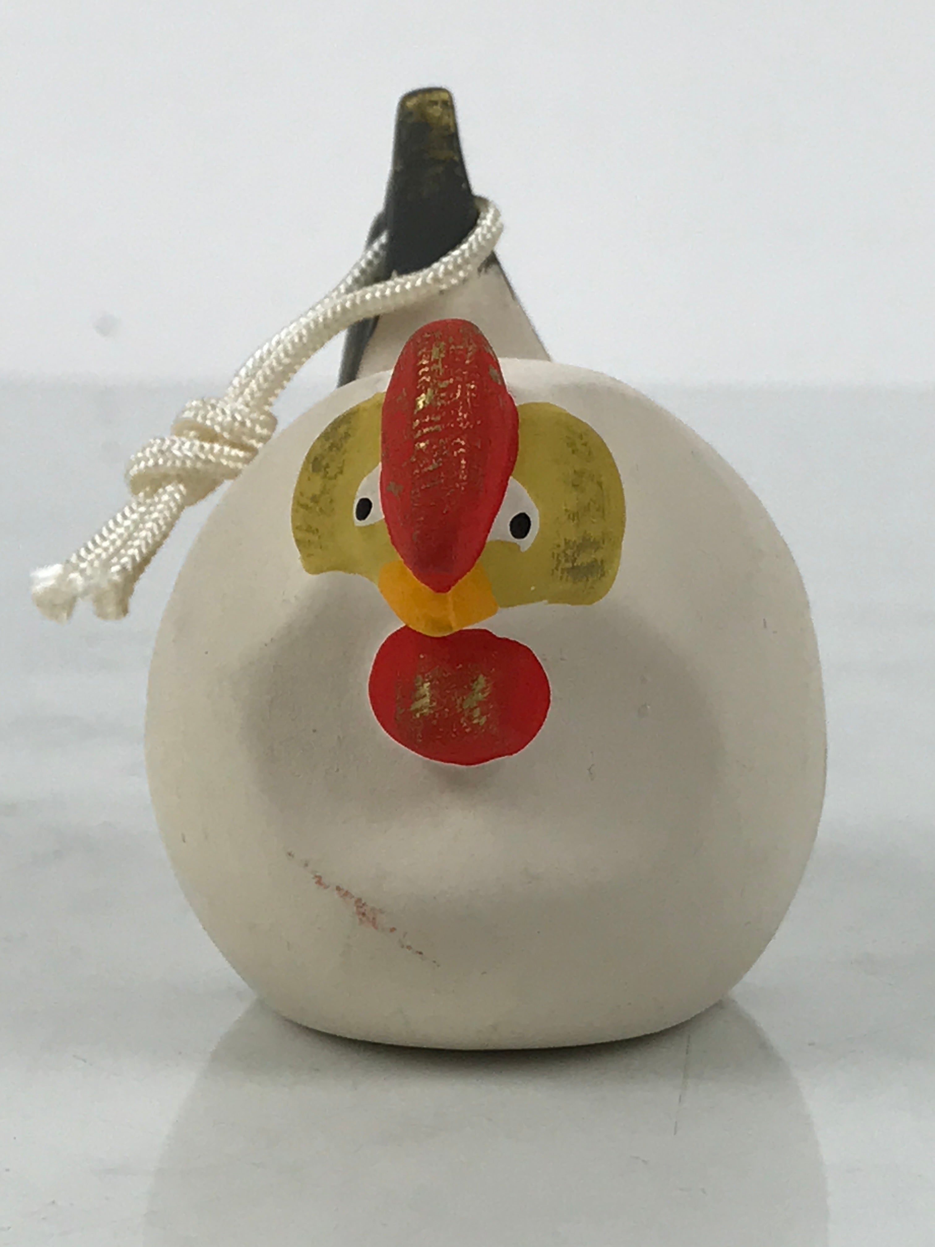 Japanese Clay Bell Dorei Chicken Vtg Tsuchi-Suzu Zodiac Animal Rooster DR639