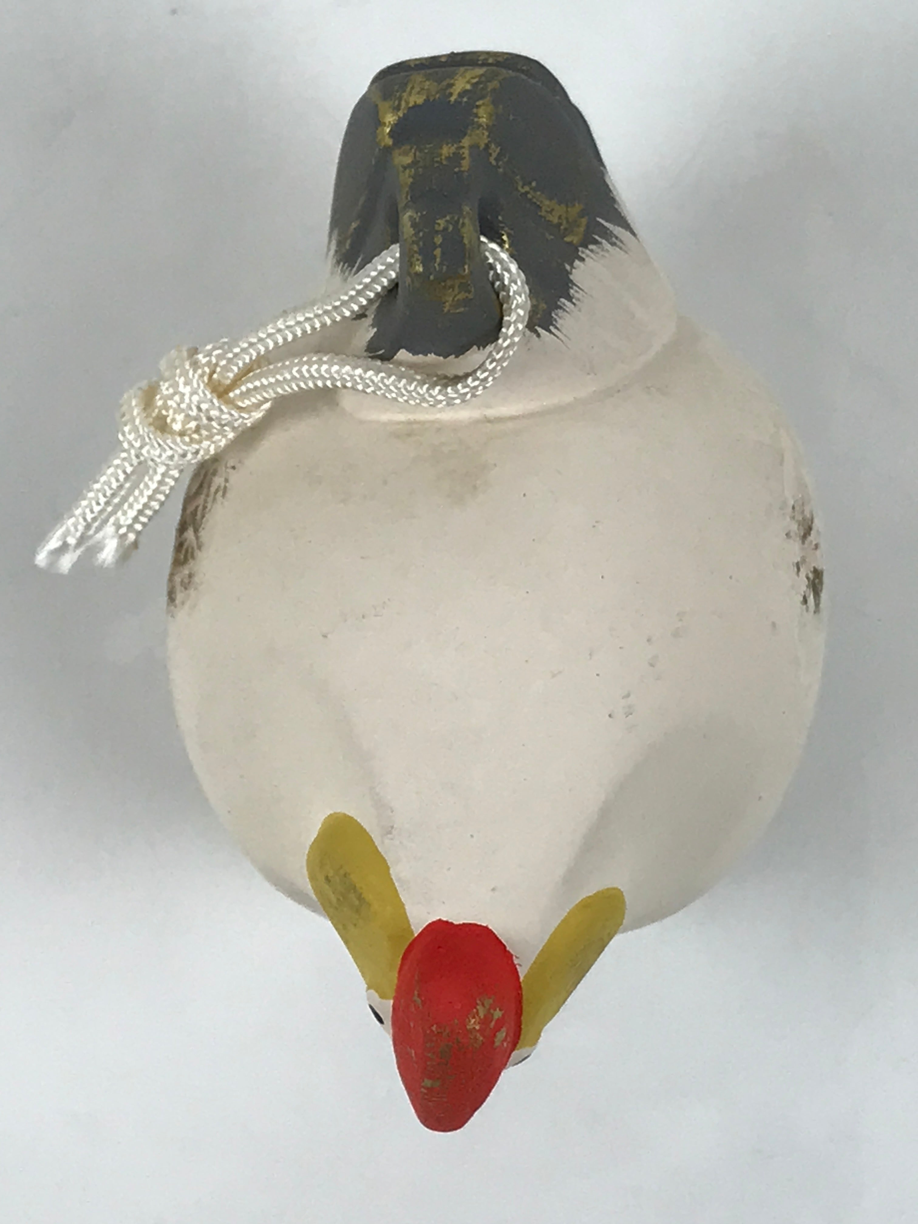 Japanese Clay Bell Dorei Chicken Vtg Tsuchi-Suzu Zodiac Animal Rooster DR639