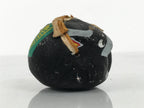 Japanese Clay Bell Dorei Cow Vtg Tsuchi-Suzu Zodiac Animal Black Ushi DR651