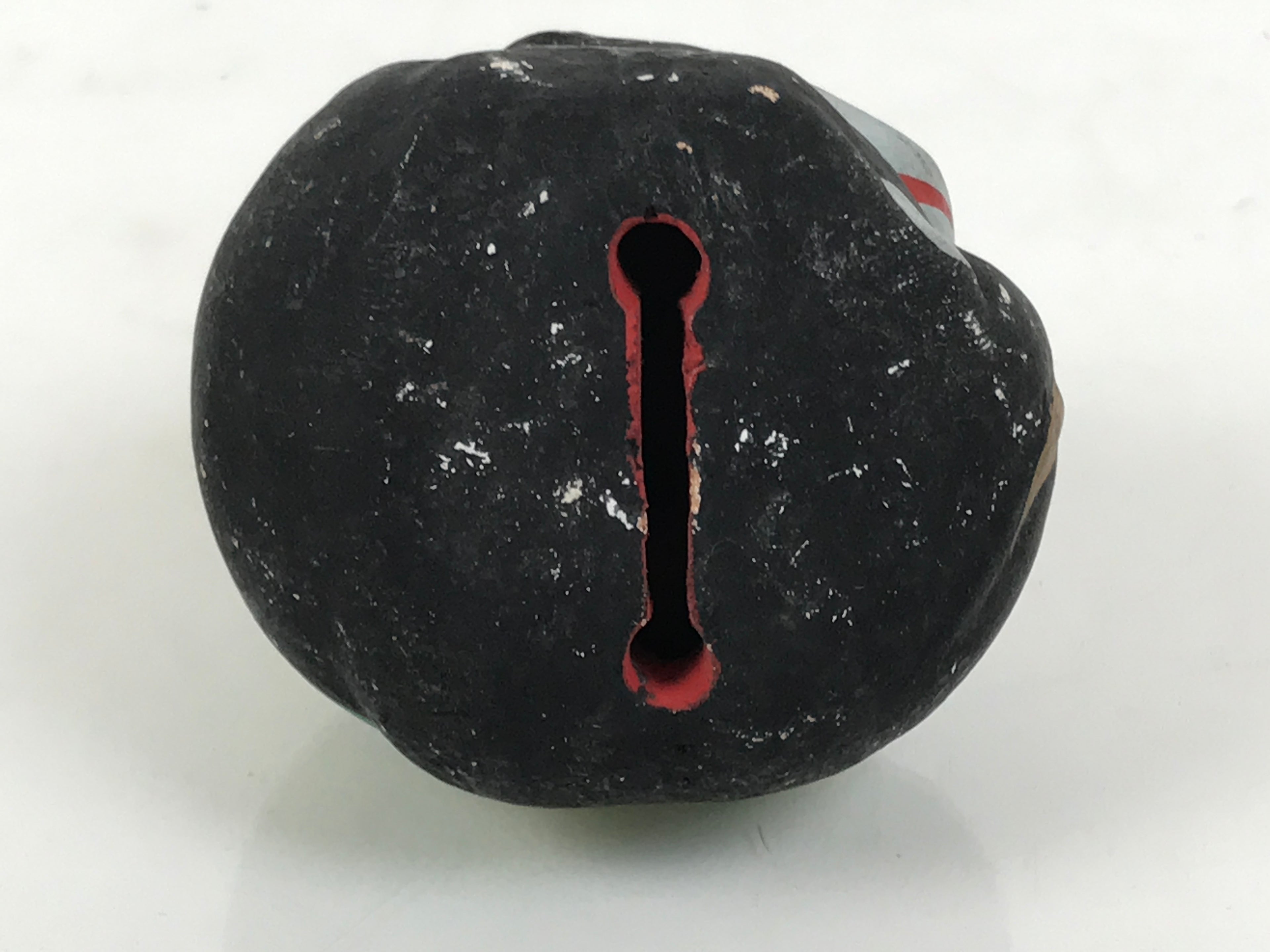 Japanese Clay Bell Dorei Cow Vtg Tsuchi-Suzu Zodiac Animal Black Ushi DR651