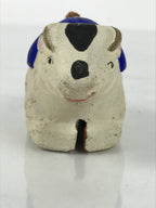 Japanese Clay Bell Dorei Cow Vtg Tsuchi-Suzu Zodiac Animal Ushi White DR628