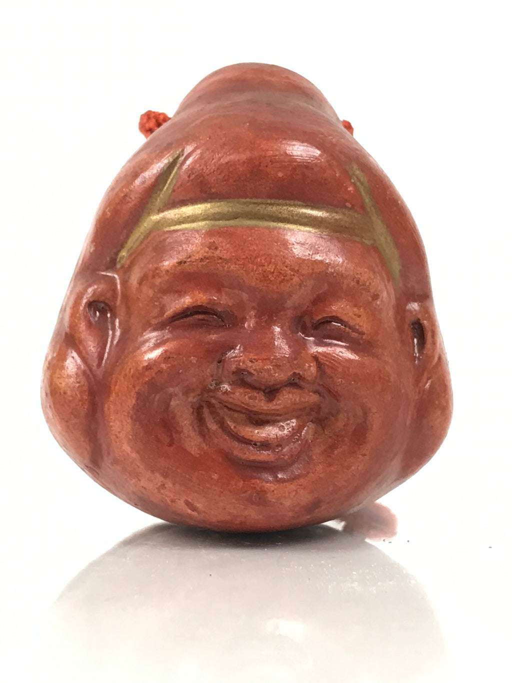 Japanese Clay Bell Dorei Daikoku Ebisu Faces Vtg Tsuchi-Suzu 7 Lucky Gods DR663