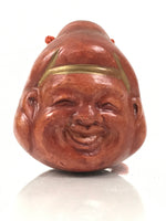 Japanese Clay Bell Dorei Daikoku Ebisu Faces Vtg Tsuchi-Suzu 7 Lucky Gods DR663