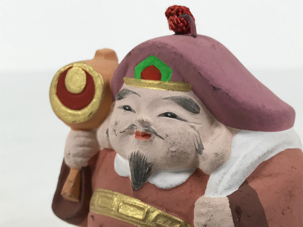 Japanese Clay Bell Dorei Daikokuten Tsuchi-Suzu Lucky Hammer 7 Lucky Gods DR669