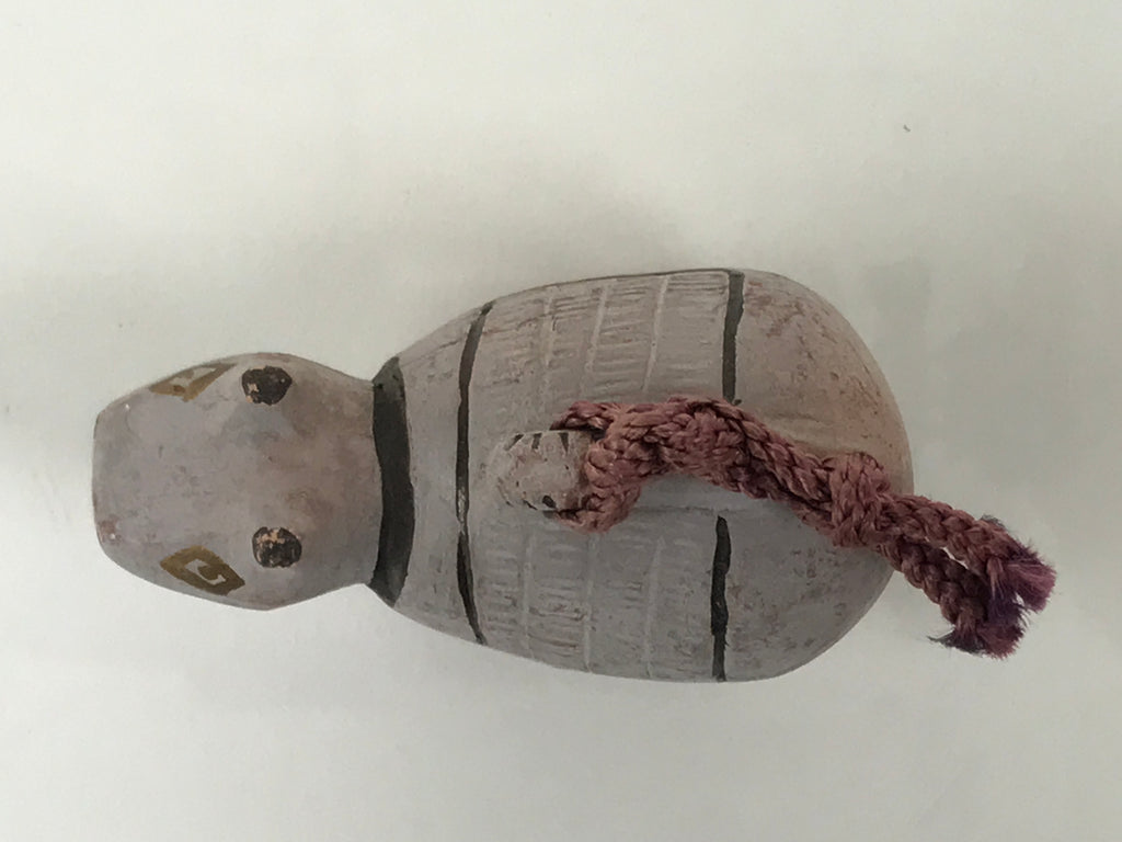 Japanese Clay Bell Dorei Hariko Cow Vtg Tsuchi-Suzu Zodiac Animal Ushi DR619
