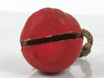 Japanese Clay Bell Dorei Hime Daruma Doll Vtg Tsuchi-Suzu Shochikubai Red DR612
