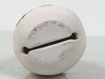 Japanese Clay Bell Dorei Hime Daruma Vtg Tsuchi-Suzu Momiji Peony White DR646