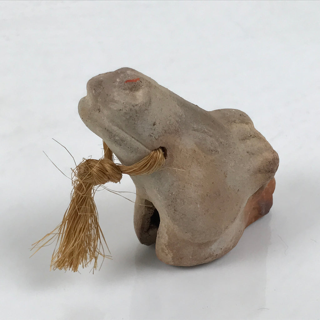 Japanese Clay Bell Dorei Horse Vtg Tsuchi-Suzu Zodiac Animal Uma Brown DR643