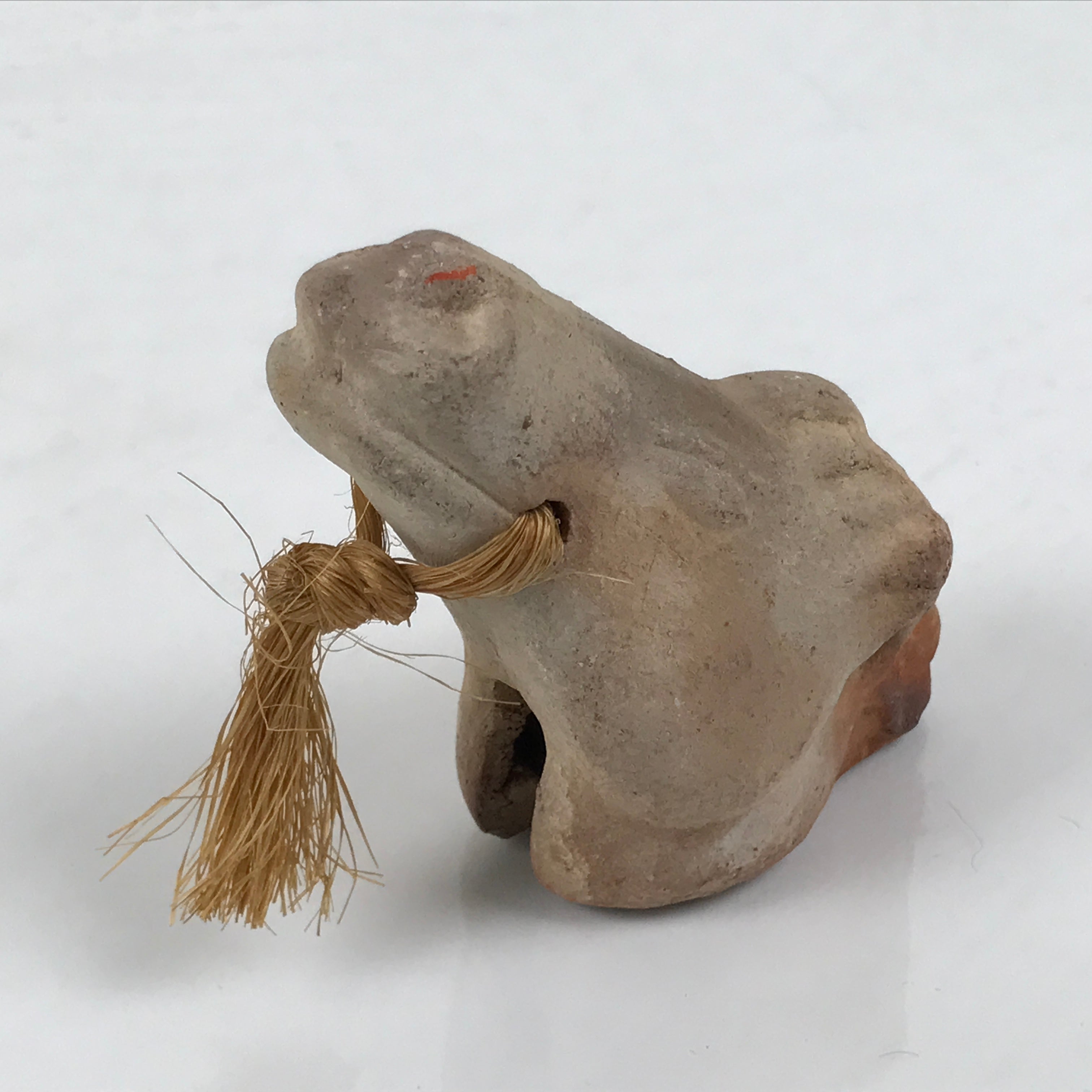 Japanese Clay Bell Dorei Horse Vtg Tsuchi-Suzu Zodiac Animal Uma Brown DR643