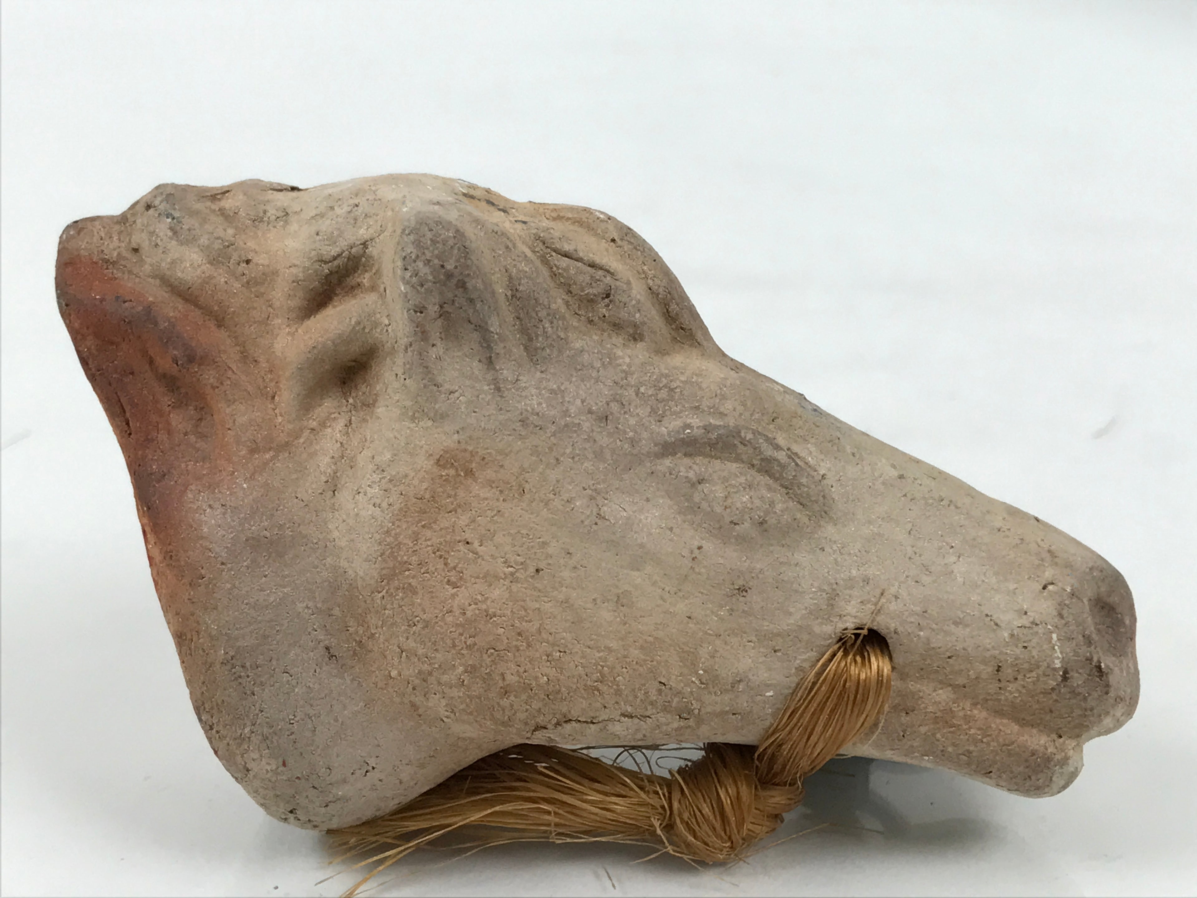 Japanese Clay Bell Dorei Horse Vtg Tsuchi-Suzu Zodiac Animal Uma Brown DR643
