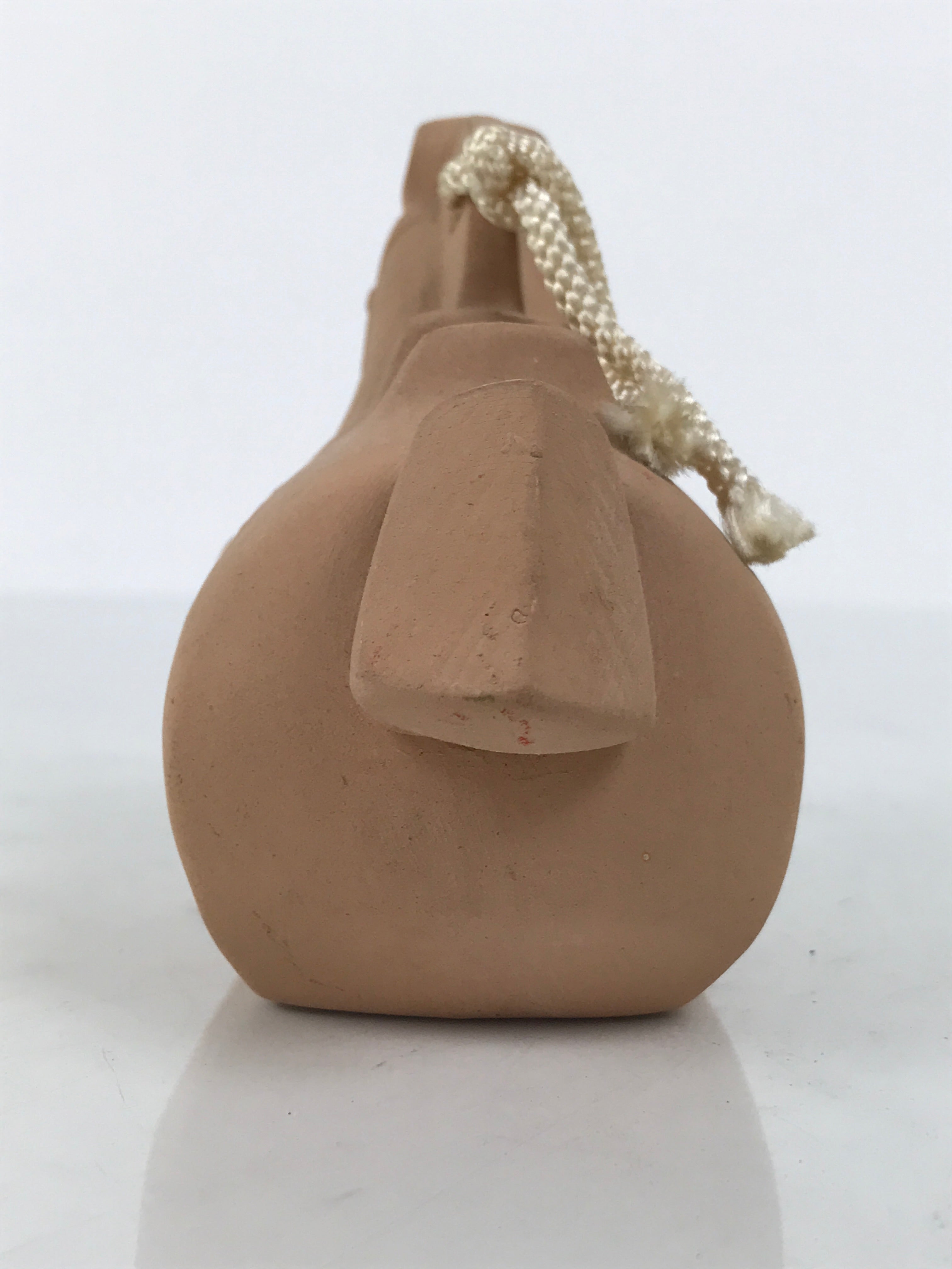 Japanese Clay Bell Dorei Horse Vtg Tsuchi-Suzu Zodiac Animal Uma Brown DR662