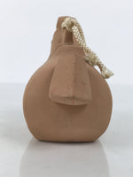 Japanese Clay Bell Dorei Horse Vtg Tsuchi-Suzu Zodiac Animal Uma Brown DR662