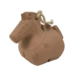 Japanese Clay Bell Dorei Horse Vtg Tsuchi-Suzu Zodiac Animal Uma Brown DR662