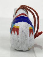 Japanese Clay Bell Dorei Horse Vtg Tsuchi-Suzu Zodiac Animal Uma White DR627