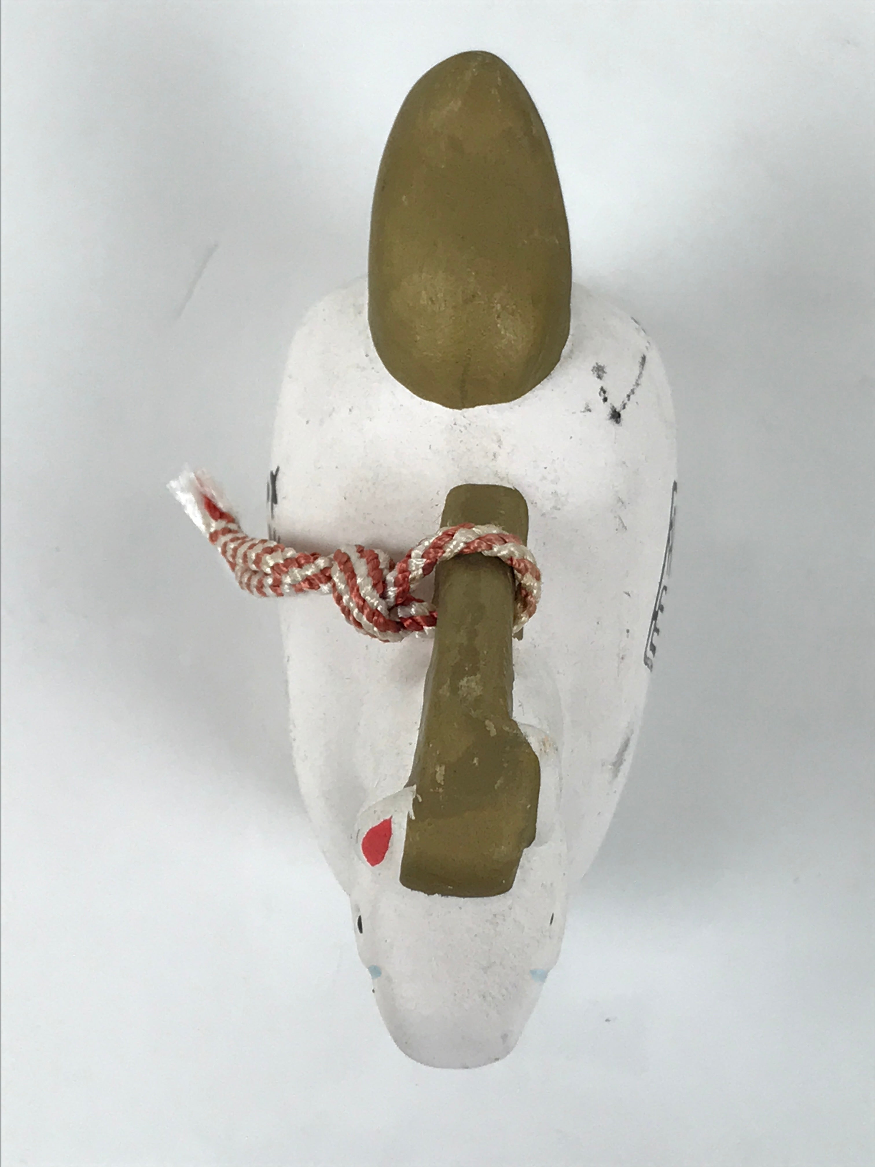 Japanese Clay Bell Dorei Horse Vtg Tsuchi-Suzu Zodiac Animal Uma White DR641