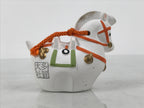 Japanese Clay Bell Dorei Horse Vtg Tsuchi-Suzu Zodiac Animal Uma White DR661