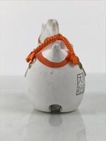 Japanese Clay Bell Dorei Horse Vtg Tsuchi-Suzu Zodiac Animal Uma White DR661