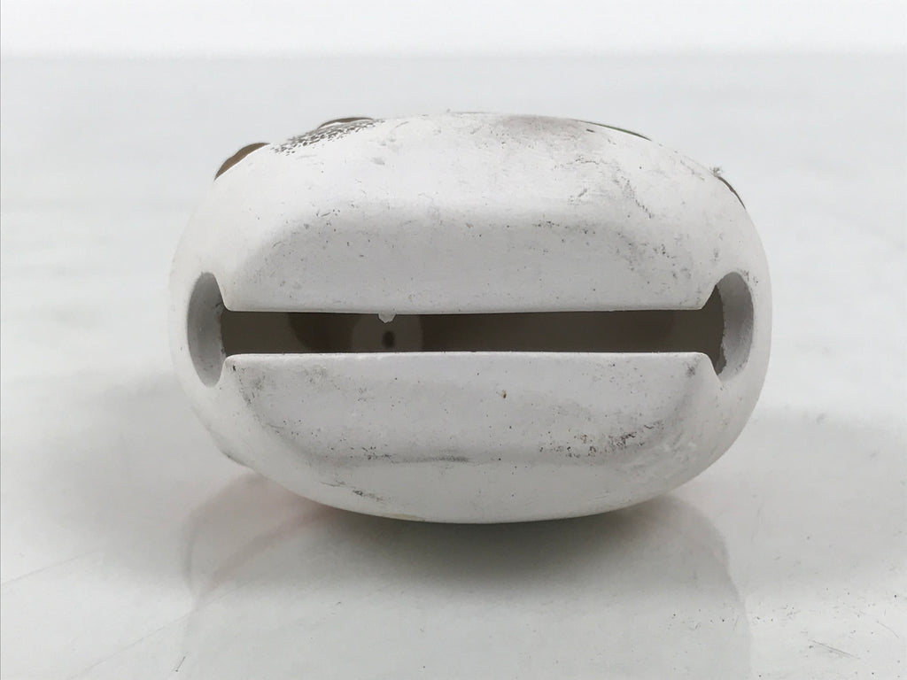 Japanese Clay Bell Dorei Horse Vtg Tsuchi-Suzu Zodiac Animal Uma White DR672