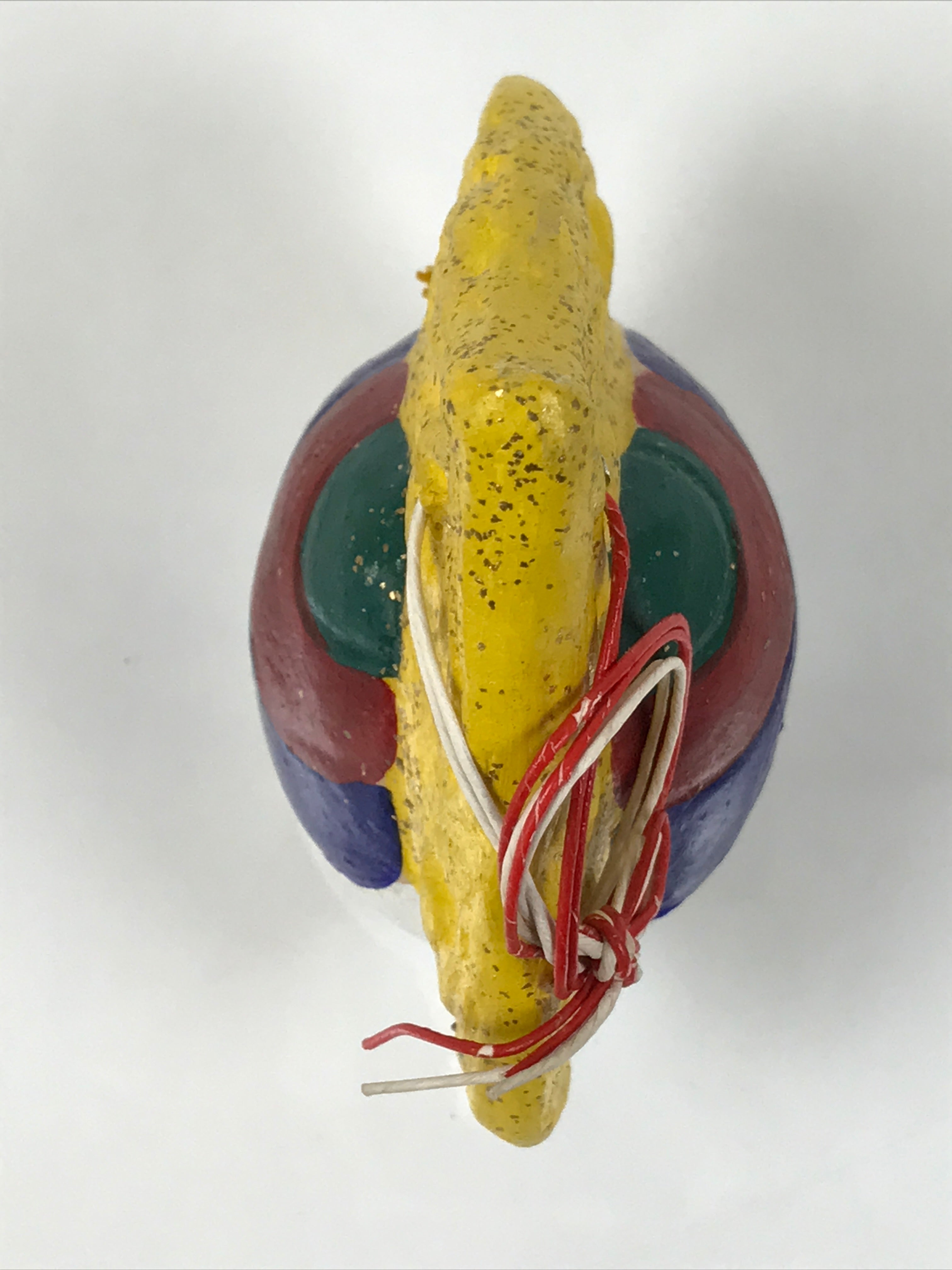 Japanese Clay Bell Dorei Inari Flame Vtg Tsuchi-Suzu Houshu No Tama Amulet DR645