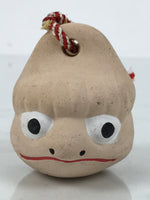 Japanese Clay Bell Dorei Kappa Vtg Tsuchi-Suzu Fire Prevention Amulet DR608