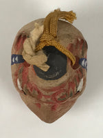 Japanese Clay Bell Dorei Karasu Tengu Vtg Tsuchi-Suzu Yokai Folklore Brown DR626