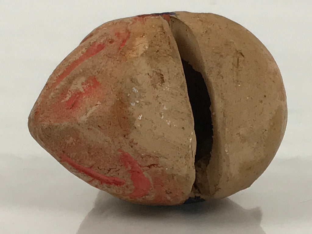 Japanese Clay Bell Dorei Karasu Tengu Vtg Tsuchi-Suzu Yokai Folklore Brown DR626