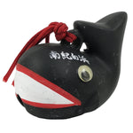Japanese Clay Bell Dorei Kujira Whale Tsuchi-Suzu Nanki Shirahama Black DR640