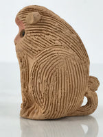 Japanese Clay Bell Dorei Monkey Vtg Tsuchi-Suzu Zodiac Animal Saru Brown DR605