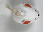 Japanese Clay Bell Dorei Mouse Vtg Tsuchi-Suzu Zodiac Animal Nezumi White DR603