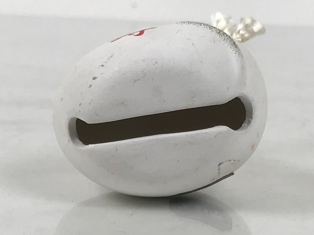 Japanese Clay Bell Dorei Mouse Vtg Tsuchi-Suzu Zodiac Animal Nezumi White DR603