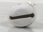 Japanese Clay Bell Dorei Mouse Vtg Tsuchi-Suzu Zodiac Animal Nezumi White DR603