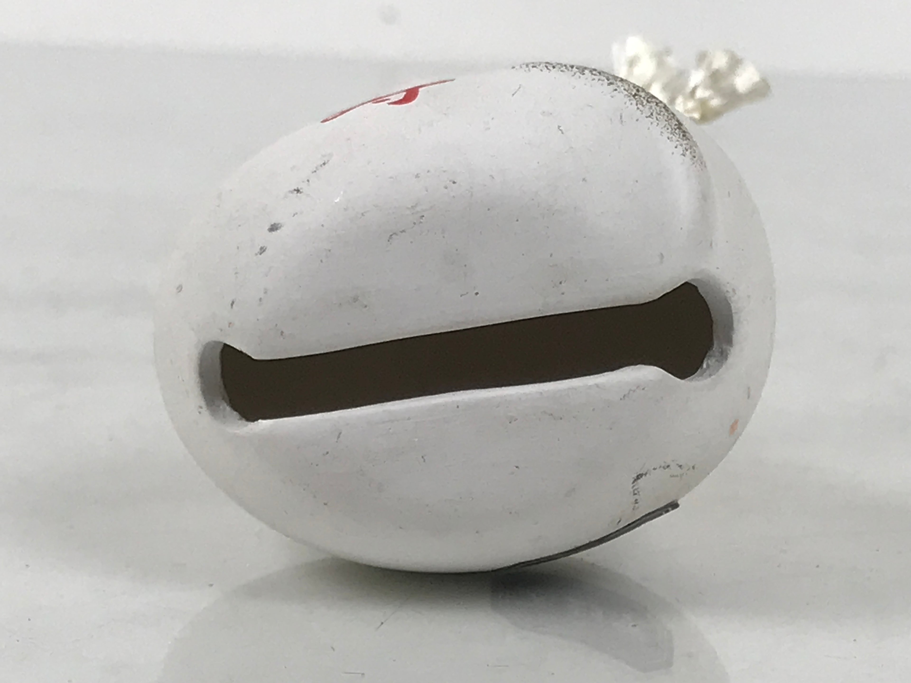 Japanese Clay Bell Dorei Mouse Vtg Tsuchi-Suzu Zodiac Animal Nezumi White DR603