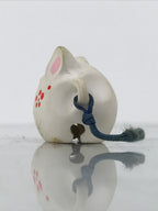 Japanese Clay Bell Dorei Mouse Vtg Tsuchi-Suzu Zodiac Animal Nezumi White DR683
