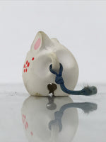Japanese Clay Bell Dorei Mouse Vtg Tsuchi-Suzu Zodiac Animal Nezumi White DR683