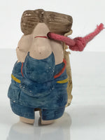 Japanese Clay Bell Dorei Oharame Vtg Tsuchi-Suzu Kimono Work Woman Kyoto DR649