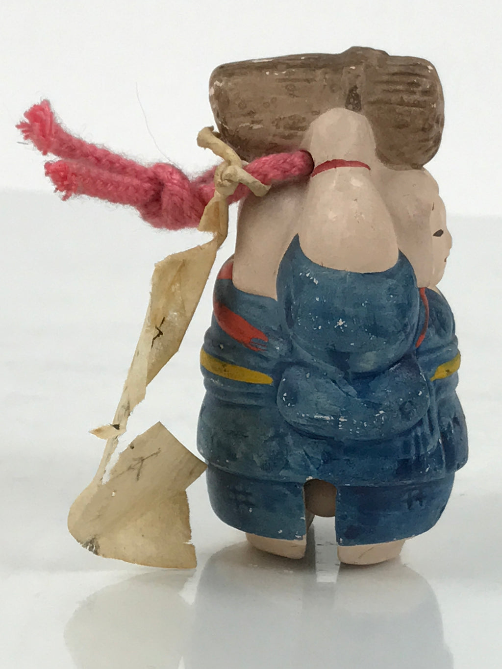 Japanese Clay Bell Dorei Oharame Vtg Tsuchi-Suzu Kimono Work Woman Kyoto DR649