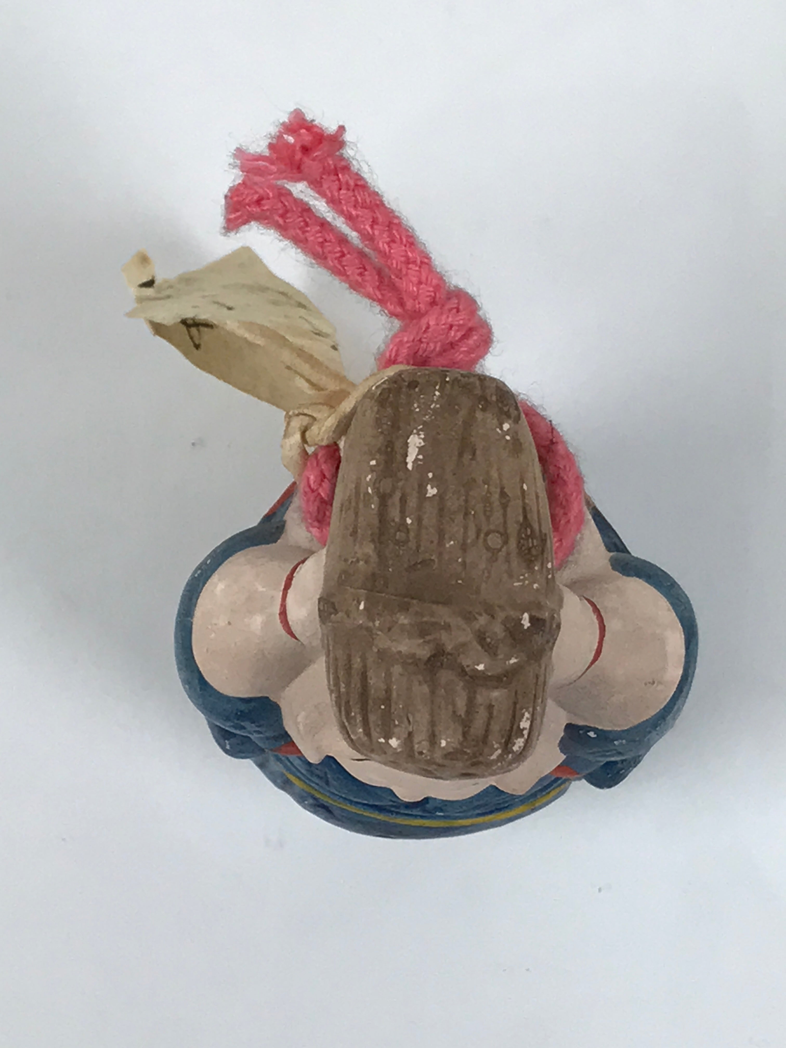 Japanese Clay Bell Dorei Oharame Vtg Tsuchi-Suzu Kimono Work Woman Kyoto DR649