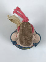 Japanese Clay Bell Dorei Oharame Vtg Tsuchi-Suzu Kimono Work Woman Kyoto DR649
