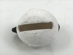 Japanese Clay Bell Dorei Puffer Fish Vtg Tsuchi-Suzu Fugu Black White DR675