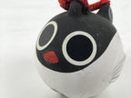 Japanese Clay Bell Dorei Puffer Fish Vtg Tsuchi-Suzu Fugu Black White DR675