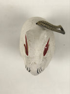 Japanese Clay Bell Dorei Rabbit Vtg Tsuchi-Suzu Zodiac Animal Usagi White DR602