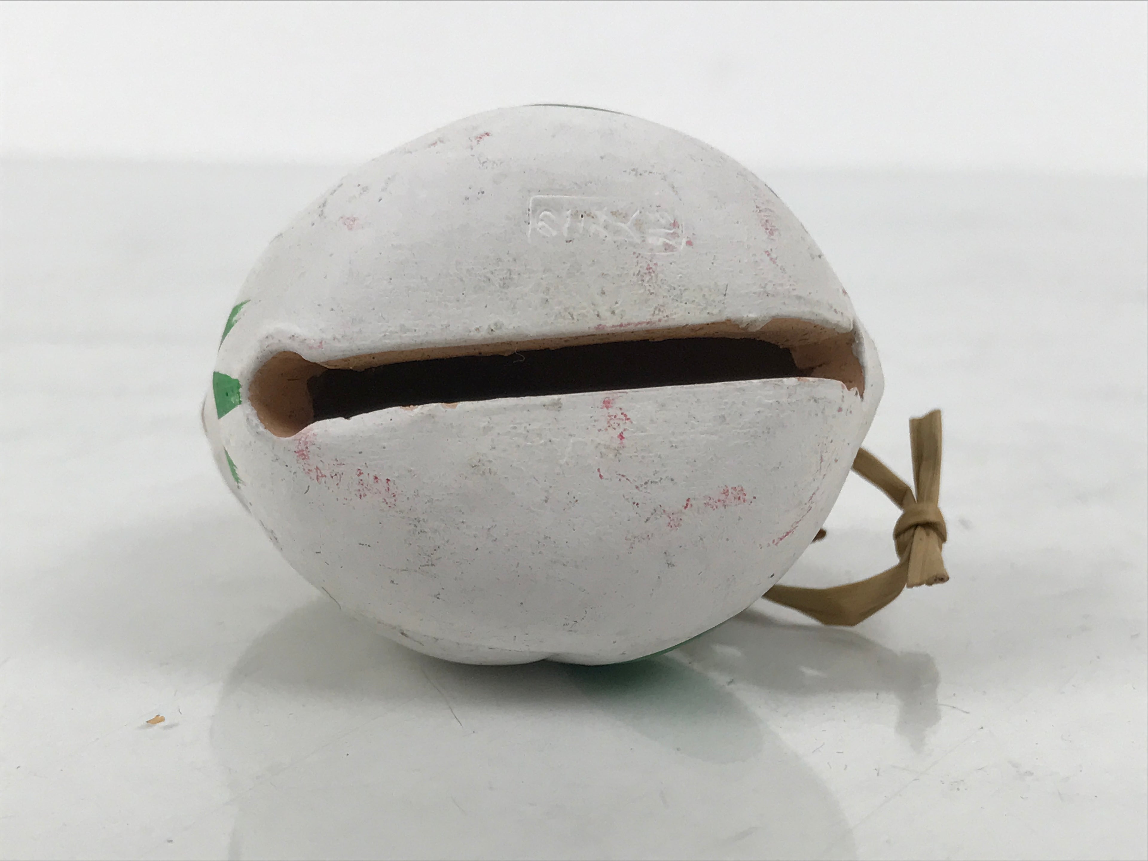 Japanese Clay Bell Dorei Rabbit Vtg Tsuchi-Suzu Zodiac Animal Usagi White DR676