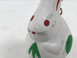 Japanese Clay Bell Dorei Rabbit Vtg Tsuchi-Suzu Zodiac Animal Usagi White DR676